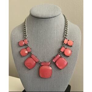 Charming Charlie Pink Acrylic Statement Necklace